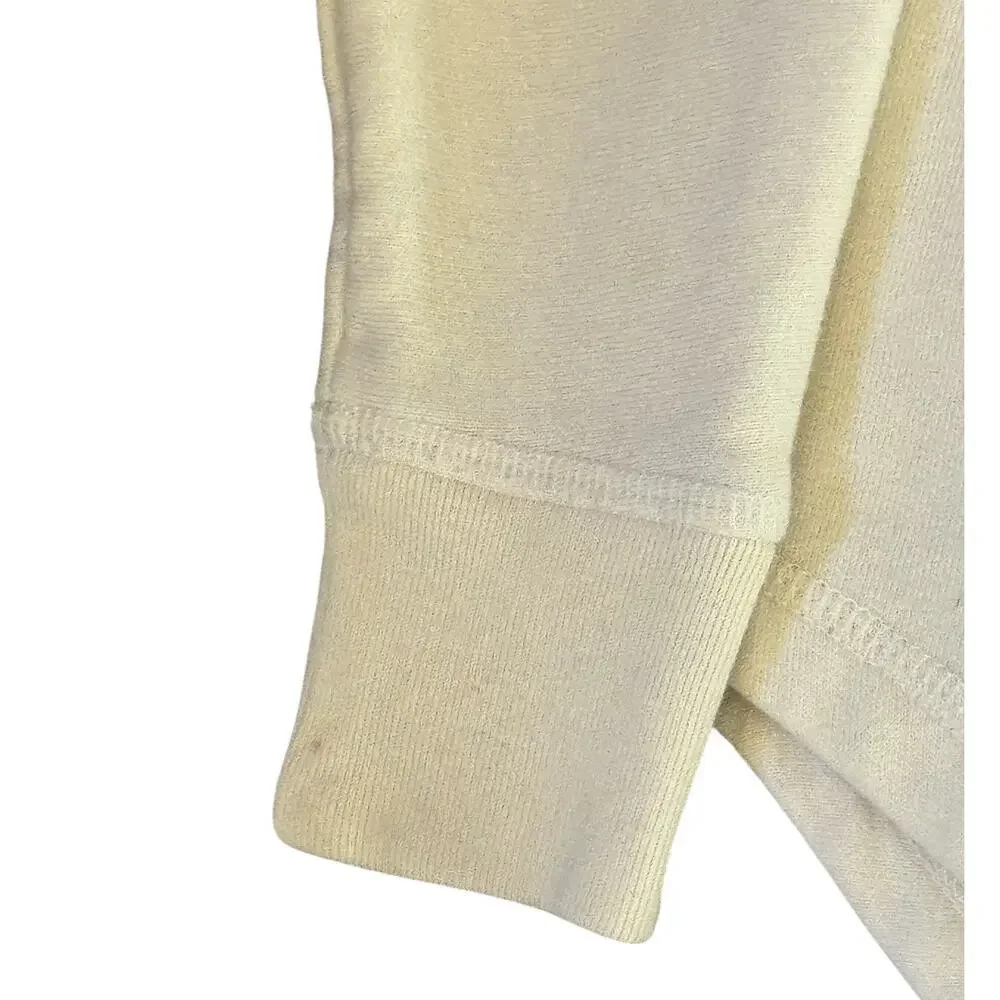 Ralph Lauren Girls Sz 6 Cream Pullover Classic Hoodie Sweatshirt Red Pony Logo